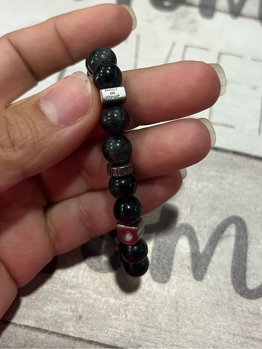 Ferragamo Double Gancini Beaded Stretch Bracelet